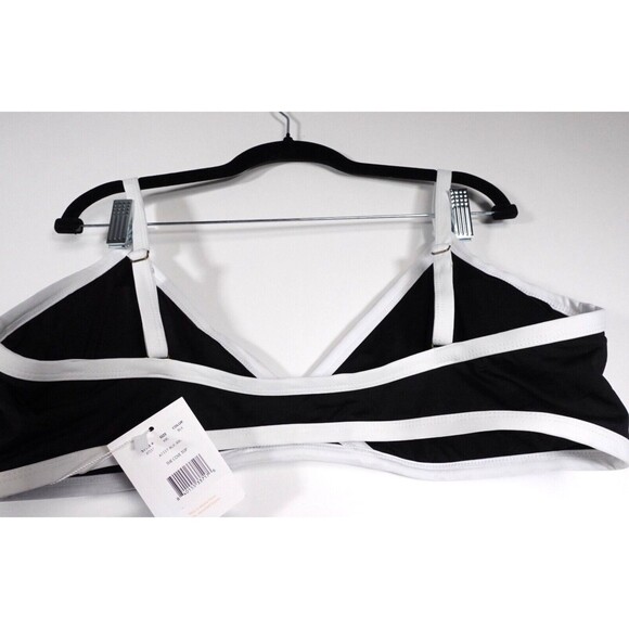 *Andie Swim The Cove Top V Neck Swimwear Black/White Sz XXL New with Tags AT157 - Picture 4 of 6